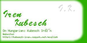 iren kubesch business card